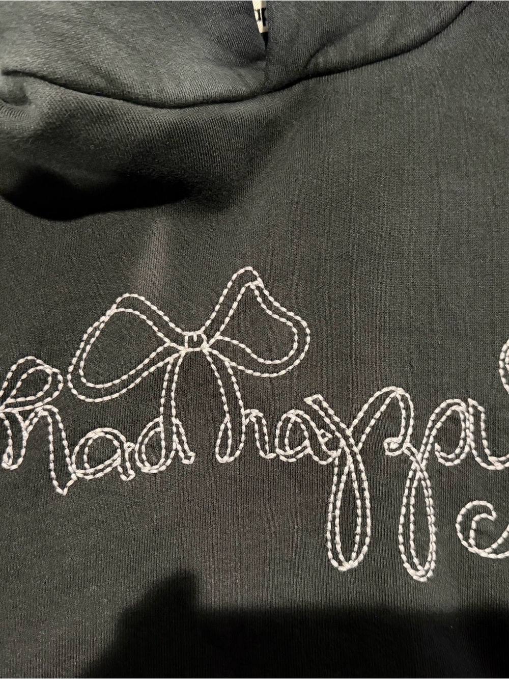 Madhappy Black Kids Hoodie with White Contrast Stitching
